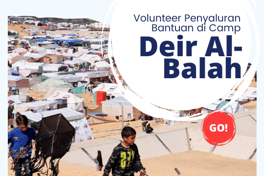 Volunteer Penyaluran Bantuan di Camp Deir Al-Balah